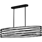 Quoizel Five Light Linear Chandelier Spiral in Mystic Black