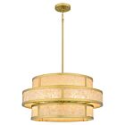 Quoizel Six Light Pendant Stoneland in Brushed Gold