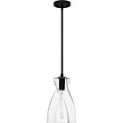 Quoizel One Light Mini Pendant Stetson in Matte Black