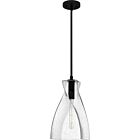 Quoizel One Light Mini Pendant Stetson in Matte Black