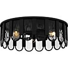 Quoizel Three Light Flush Mount Vera in Matte Black