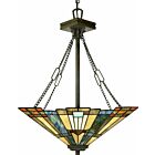 Quoizel Three Light Pendant Inglenook in Valiant Bronze