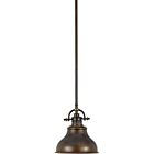 Quoizel One Light Mini Pendant Emery in Palladian Bronze