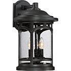 Quoizel Three Light Outdoor Wall Lantern Marblehead in Mystic Black