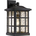 Quoizel One Light Outdoor Wall Lantern Stonington in Mystic Black