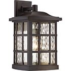 Quoizel One Light Outdoor Wall Lantern Stonington in Palladian Bronze