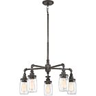 Quoizel Five Light Chandelier Squire in Rustic Black