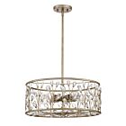 Quoizel Five Light Pendant Meadow Lane in Vintage Gold