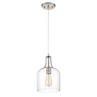 Quoizel One Light Mini Pendant Anson in Brushed Nickel