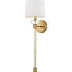 Quoizel One Light Wall Sconce Barbour in Weathered Brass