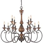 Quoizel 12 Light Chandelier Auburn in Rustic Black