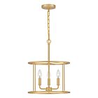 Quoizel Three Light Pendant Abner in Aged Brass