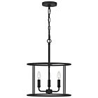 Quoizel Three Light Pendant Abner in Matte Black