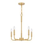 Quoizel Five Light Chandelier Abner in Aged Brass