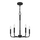 Quoizel Five Light Chandelier Abner in Matte Black