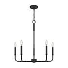 Quoizel Five Light Chandelier Abner in Matte Black