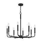 Quoizel Eight Light Chandelier Abner in Matte Black