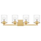 Quoizel Four Light Bath Abner in Aged Brass