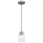 Quoizel One Light Mini Pendant Acacia in Brushed Nickel