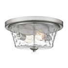 Quoizel Two Light Flush Mount Acacia in Brushed Nickel