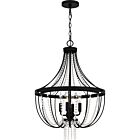 Quoizel Four Light Pendant Adelaide in Matte Black