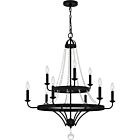 Quoizel Nine Light Chandelier Adelaide in Matte Black