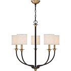 Quoizel Five Light Chandelier Audley in Old Bronze