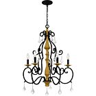 Quoizel Five Light Chandelier Althea in Matte Black