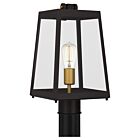 Quoizel One Light Outdoor Post Mount Amberly Grove in Western Bronze