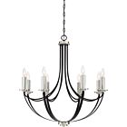 Quoizel Eight Light Chandelier Alana in Mystic Black