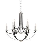 Quoizel Nine Light Chandelier Alana in Mystic Black