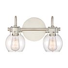 Andrews 2-Light Bathroom Vanity Light in Antique Nickel