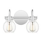 Andrews 2-Light Bathroom Vanity Light in Polished Chrome