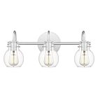 Andrews 3-Light Bathroom Vanity Light in Polished Chrome