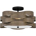 Quoizel Two Light Semi Flush Mount Appleton in Matte Black