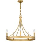 Quoizel Five Light Chandelier Aspyn in Light Gold