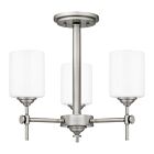 Aria 3-Light Semi-Flush Mount in Antique Polished Nickel