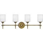 Quoizel Four Light Bath Aria in Weathered Brass