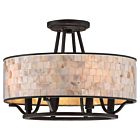 Quoizel Four Light SemiFlush Mount Aristocrat in Palladian Bronze