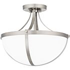 Antebellum 2-Light Semi-Flush Mount in Brushed Nickel