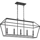 Quoizel Five Light Island Chandelier Aviary in Palladian Bronze