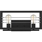 Awendaw 2-Light Bathroom Vanity Light in Matte Black