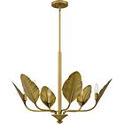 Quoizel Six Light Chandelier Bayley in Aged Brass