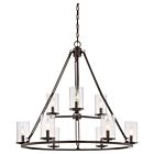 Quoizel Nine Light Chandelier Buchanan in Western Bronze