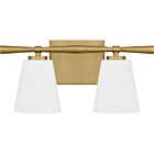 Quoizel Two Light Bath Brindley in Aged Brass