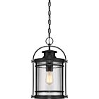 Quoizel One Light Mini Pendant Booker in Mystic Black