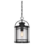 Quoizel One Light Outdoor Hanging Lantern Booker in Mystic Black