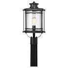 Quoizel One Light Outdoor Post Mount Booker in Mystic Black