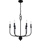 Quoizel Six Light Chandelier Blanche in Matte Black