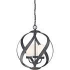 Quoizel Three Light Pendant Blacksmith in Old Black Finish